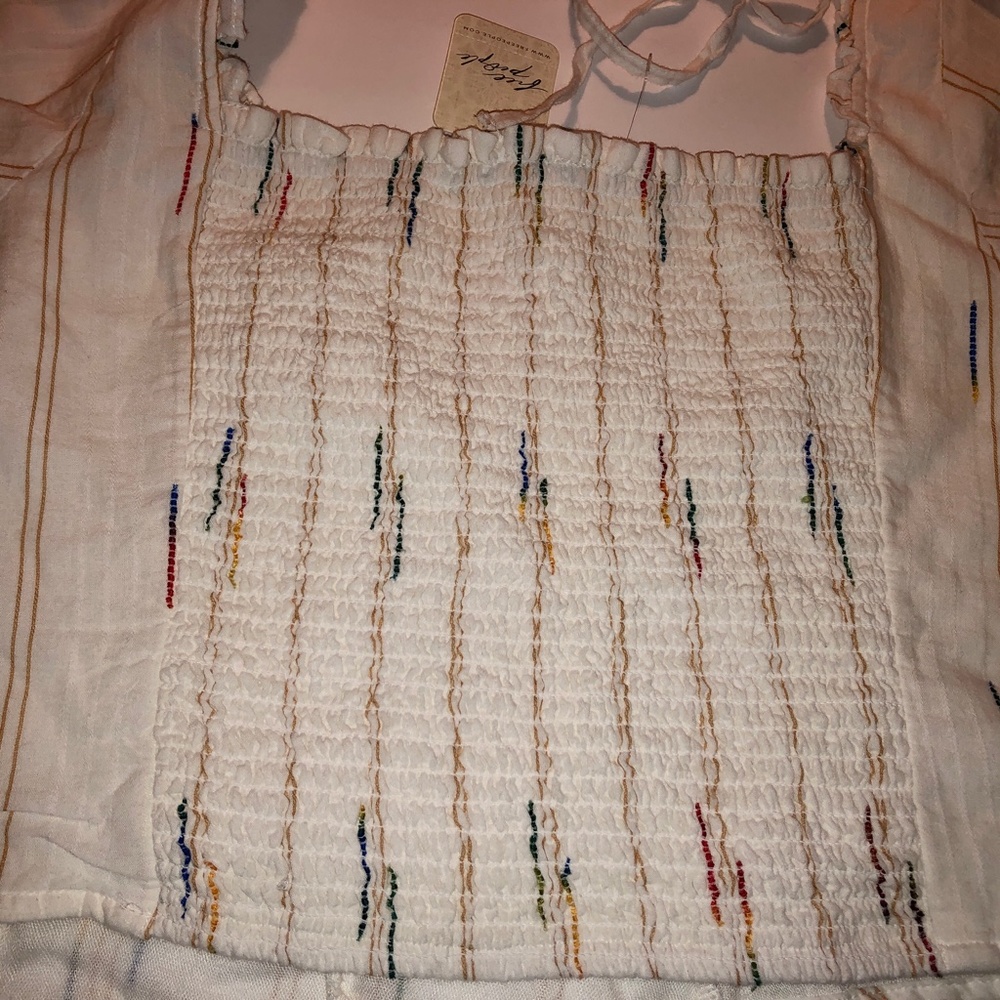NWT Free People Seratonin Corset Top Ivory (size L) - Picture 7 of 13